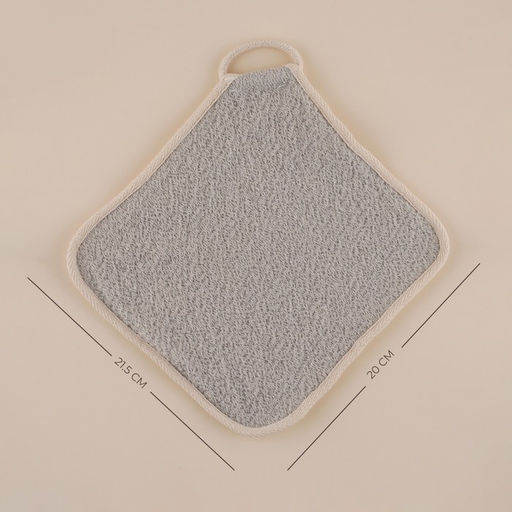 Мочалка массажная SL Home «Ортика», бамбуковое волокно, 21×20.5 см, бежевая