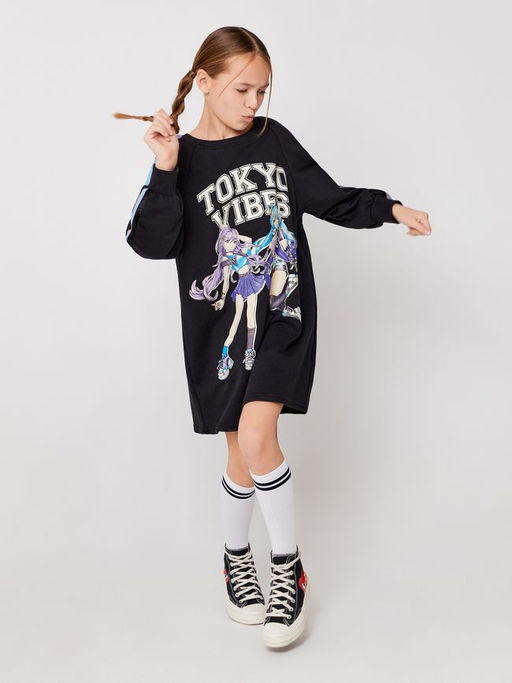 ACOOLA / Платье детское для девочек Graphite набивка  фото 5