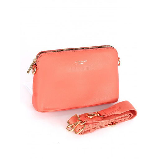 Сумка женская искусственная кожа DJ-СМ 7334- LIVING CORAL, 1отд, плечевой ремень, коралл SALE 263830
