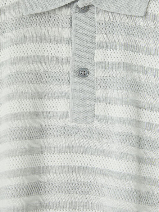 Polo Yaka ?izgili Erkek Triko Ti??rt