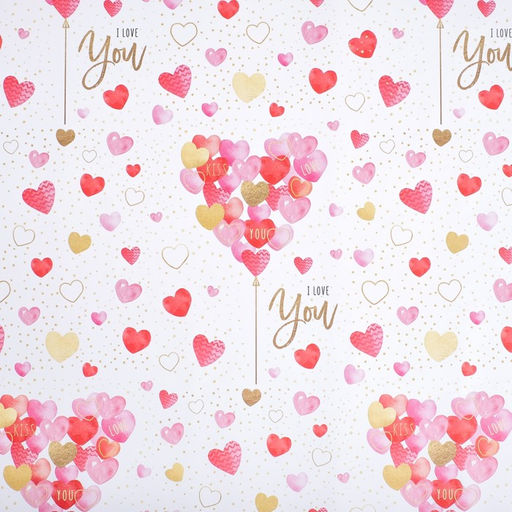 Цена за 10 шт. Бумага упаковочная крафтовая «For you with love», 70×100 см