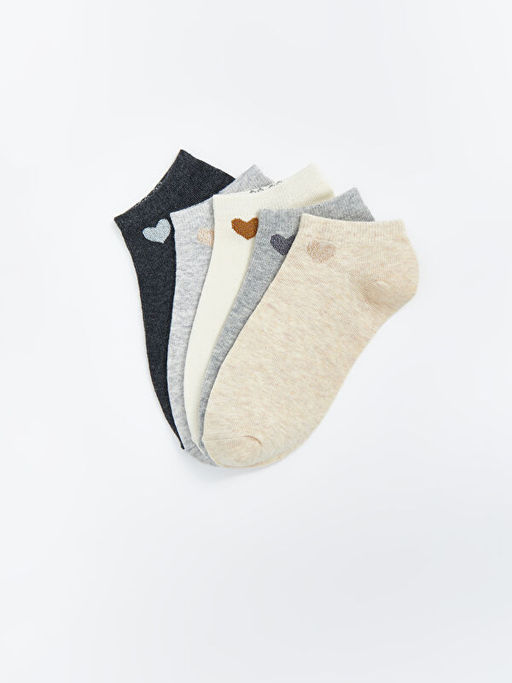 Desenli Kad?n Patik ?orap 5li