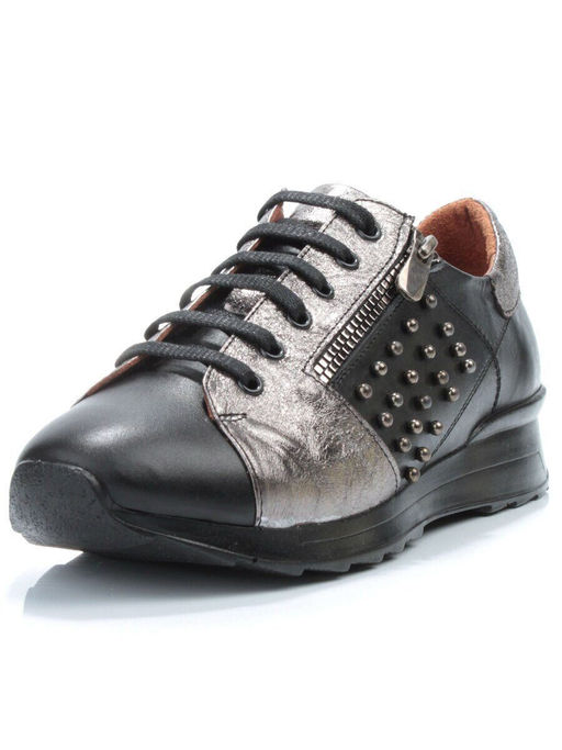 05-570 BLACK Кроссовки женские (натуральная кожа)