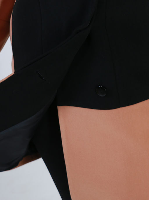 Пальто из шерсти с воротником-стойка - Almond фото 3