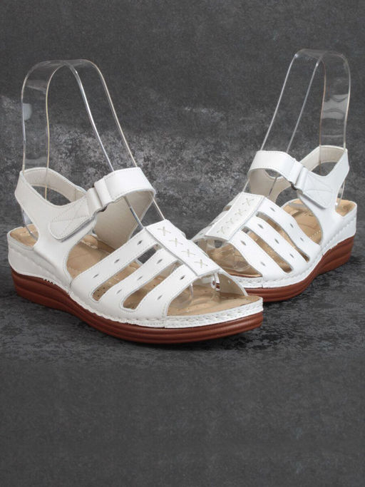 06-PEI02-1 WHITE Туфли летние женские (натуральная кожа) - No name фото 10