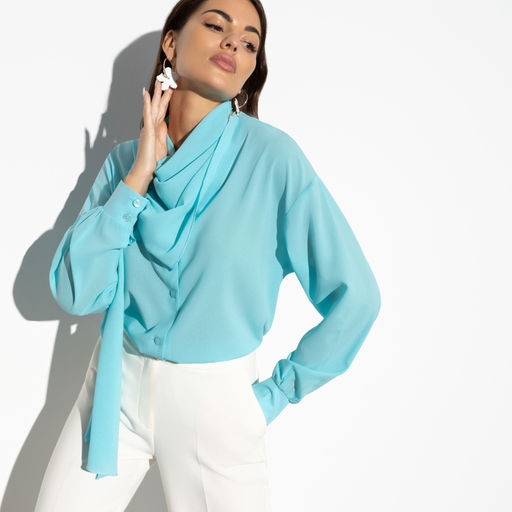 Блуза Делюсь настроением (нежный ментол) - Charutti фото 3