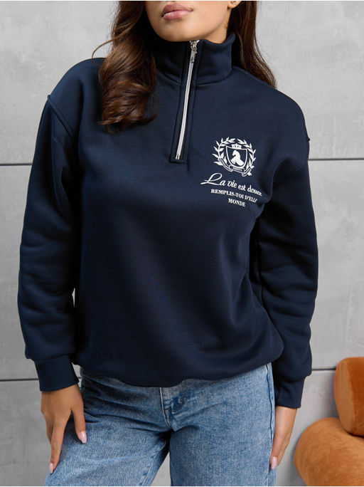 Свитшот "Молния" Синий Женский