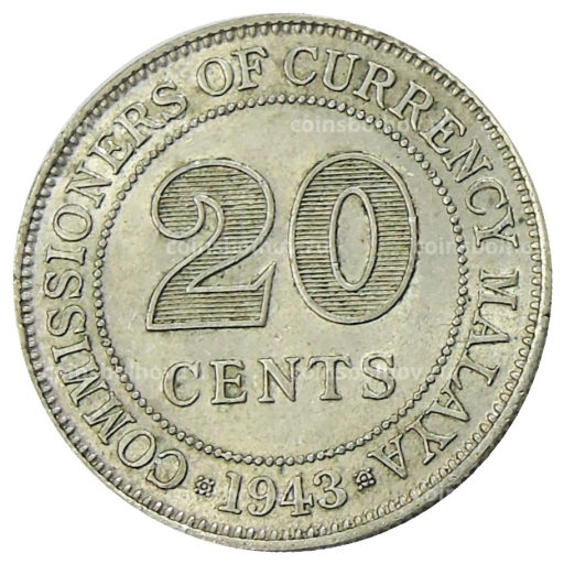 20 центов 1943 года Малайя