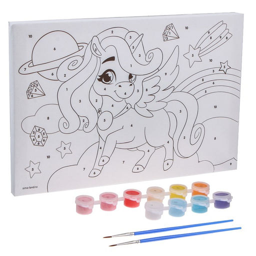 Картина по номерам для детей «Волшебство единорога», 20 х 30 см