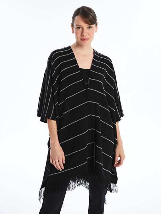 ?al Yaka ?izgili Kad?n Triko Pan?o