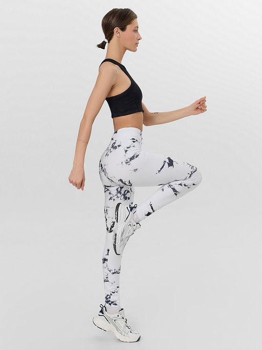 Легинсы женские белые с эффектом тай-дай - Mark formelle фото 9
