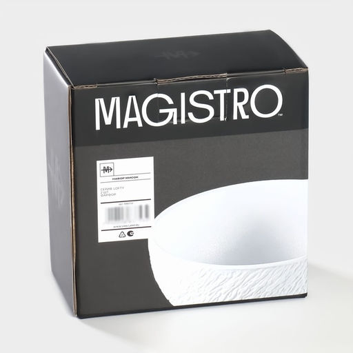 Набор салатников Magistro Lofty, 2 предмета: 300 мл, d=12 см, фарфор, белый  фото 7