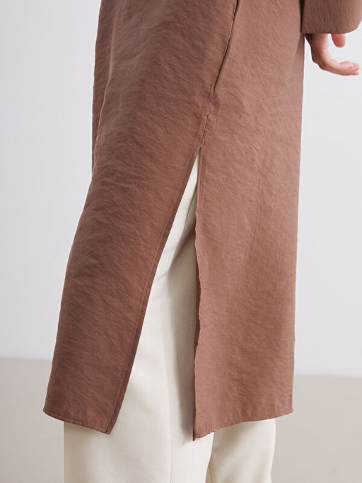 Oversize Modal Kar???ml? Kad?n G?mlek Tunik