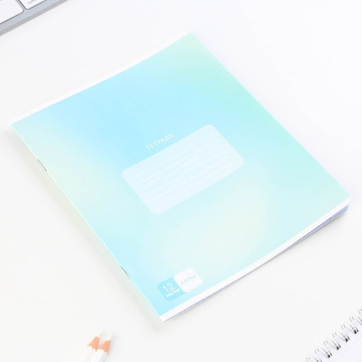 Тетрадь А5, 12 листов на скрепке в клетку Градиент, 5 видов МИКС, белизна 96% . - Artfox study фото 14