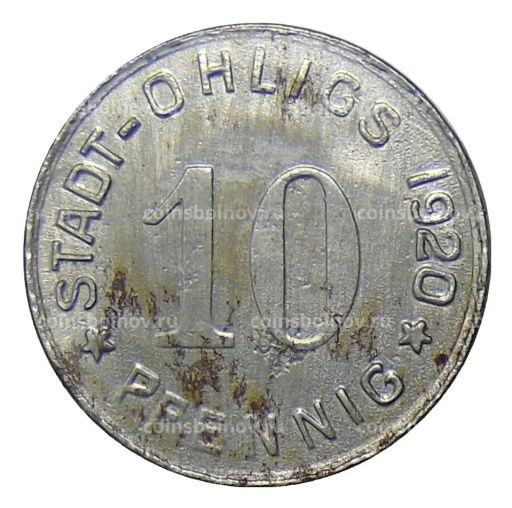 10 пфеннигов 1920 года Германия Нотгельд Охлигс