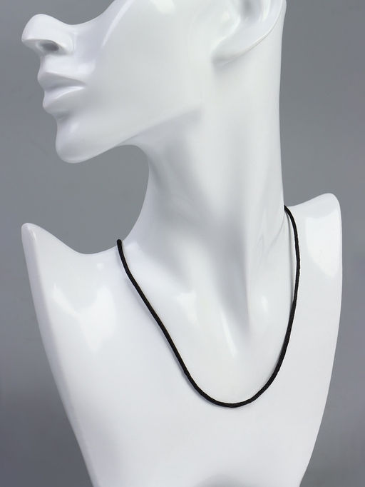 Цена за 10 шт. Шнурок нейлоновый d=1.5 мм, 43 см + удлинитель, чёрный