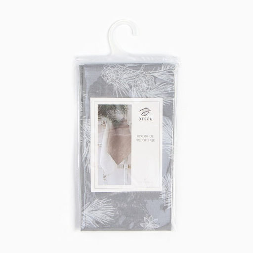 Полотенце новогоднее Этель Серебряные ветки, 40х73 см, саржа 190 г/м2  фото 6