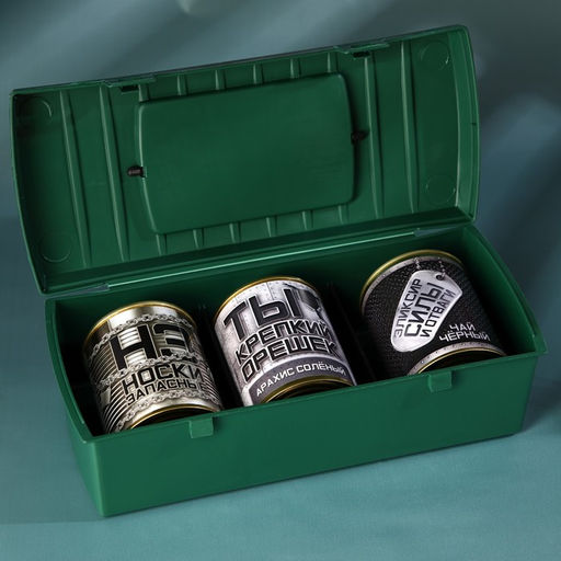 Набор Необходимый запас в ящике для инструментов, чай чёрный со вкусом имбиря 60 г., арахис жарный с солью 100 г., носки. - Simaland фото 2