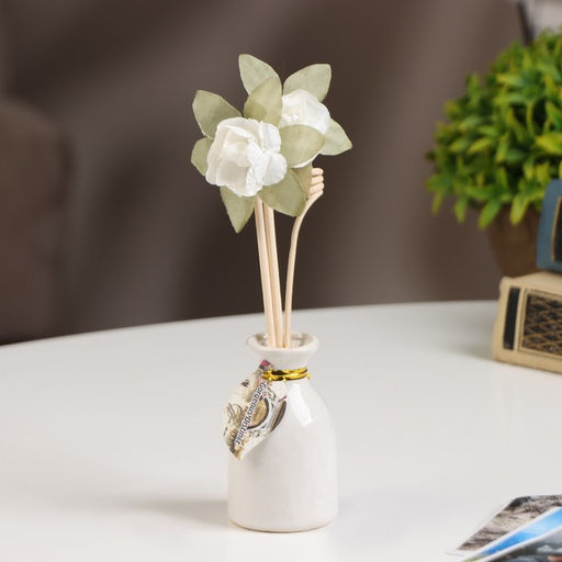 Набор подарочный с диффузором «Ваза с цветком», аромат кофе, «Богатство Аромата»