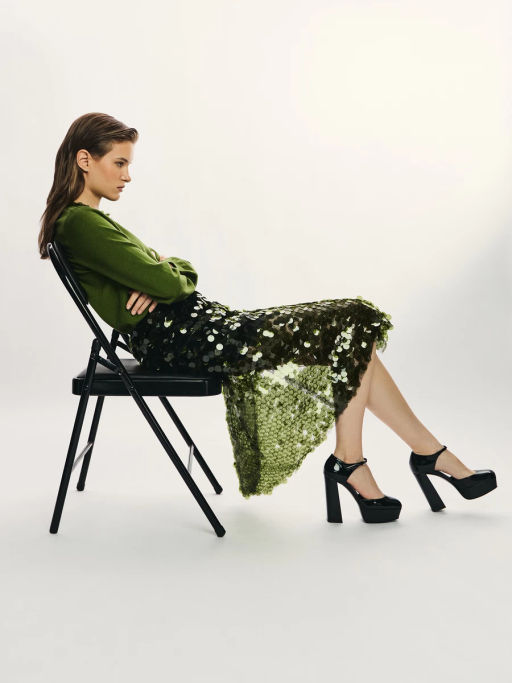 Юбка прямого кроя с пайетками / Zarina