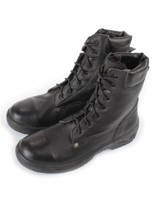 05-9011 BLACK Ботинки зимние мужские (натуральная кожа, искусственный мех)