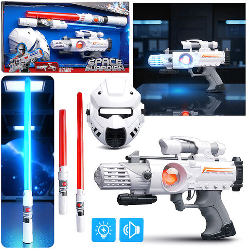 Набор оружия "Звездный патруль" (свет, звук) на батарейках, в коробке