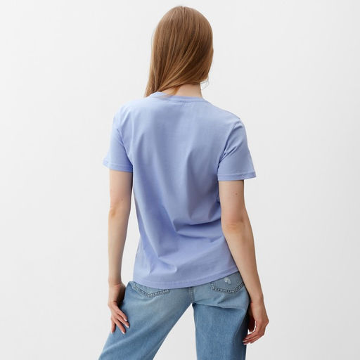 Футболка женская Let&apos;s go, голубая, размер 50