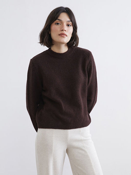 Bisiklet Yaka Kad?n Triko Kazak