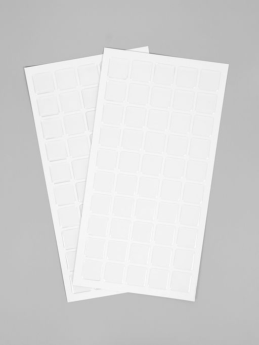 Стикеры эпоксидные прозрачные заготовки 3D 100 шт 2,5 x 2,5 см
