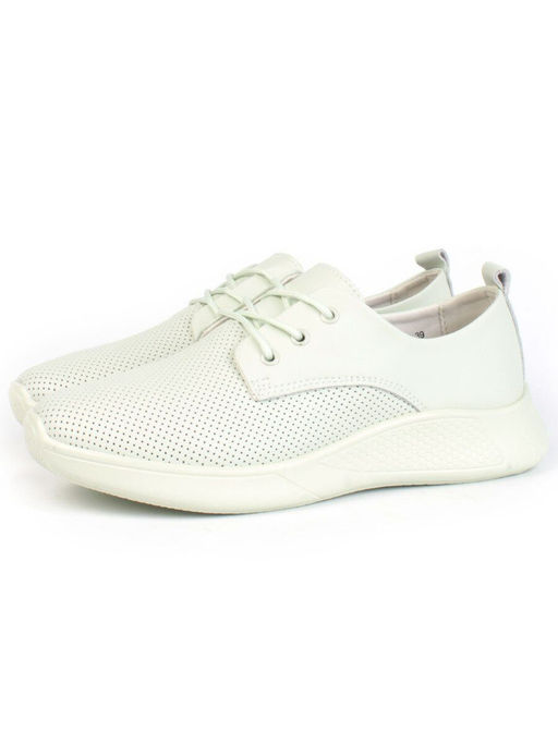 03-PDA156-3 LT. GREEN Полуботинки спортивные женские (натуральная кожа)