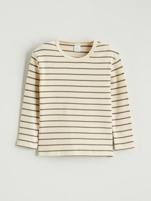 Bisiklet Yaka Uzun Kollu Erkek Bebek Ti??rt