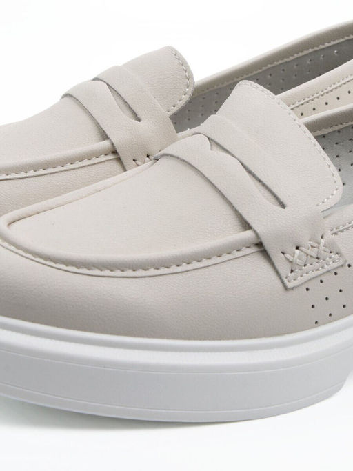 03-YC382-2 LT. BEIGE Лоферы женские (натуральная кожа)