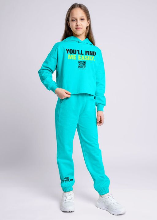 Брюки дев. бирюза 836108/53а_п