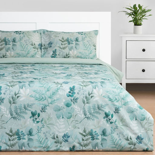 Постельное бельё Этель Дуэт Эвкалипт 143х215 см - 2 шт, 220х240 см, 50х70 см -2 шт, поплин  фото 8