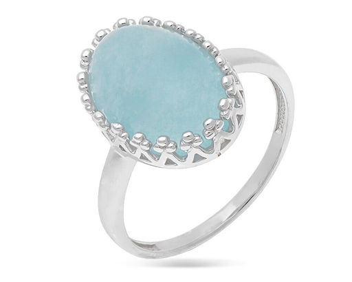 Кольцо, аквамарин, СПН4064