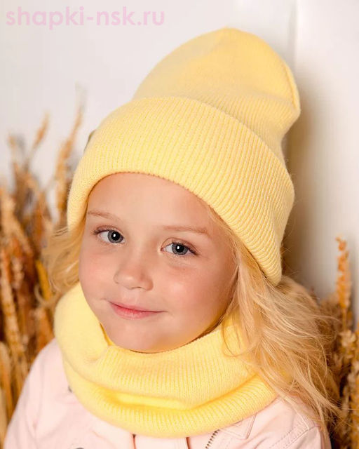 PQ 18 PD 18 Комплект для девочки (колпак+снуд) (52-54)