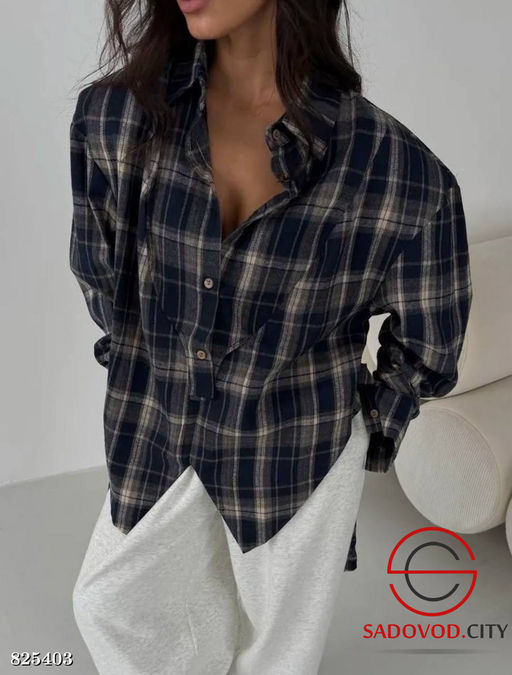 Рубашка женская в клетку