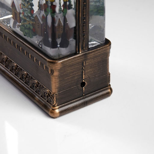 Светодиодная фигура «Фонарь с городом» 10.7×21.5×6.3 см, пластик, от батареек АААх3, USB, свечение тёплое белое