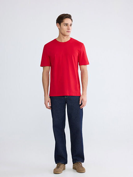 Bisiklet Yaka Penye Erkek Ti??rt