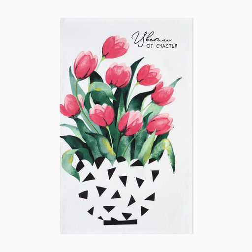 Набор полотенец кух. Доляна Весенний праздник 35х60 см - 4шт, 100% хл  фото 5