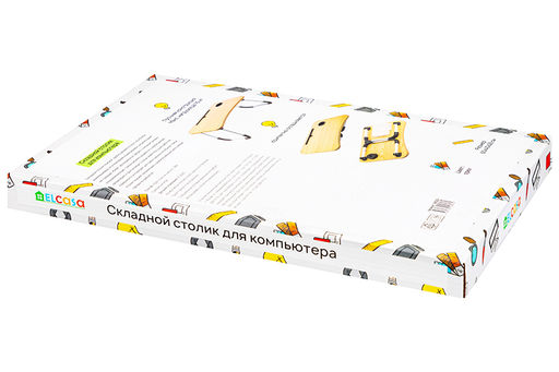 Складной столик для компьютера 60*40*26 см "Орех"