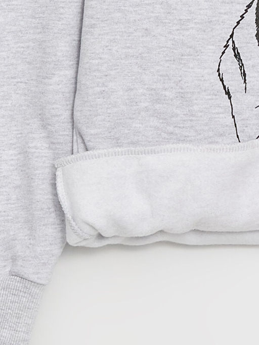 Rahat Kal?p Bisiklet Yaka Bask?l? Erkek ?ocuk Sweatshirt - Waikiki фото 2