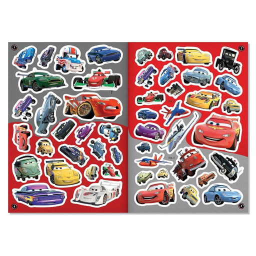 Наклейки многоразовые в альбоме «Тачки», 2 шт., формат А4, Дисней
