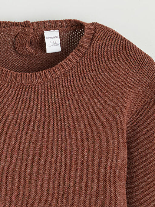 Fiyonk Detayl? K?z ?ocuk Triko Kazak