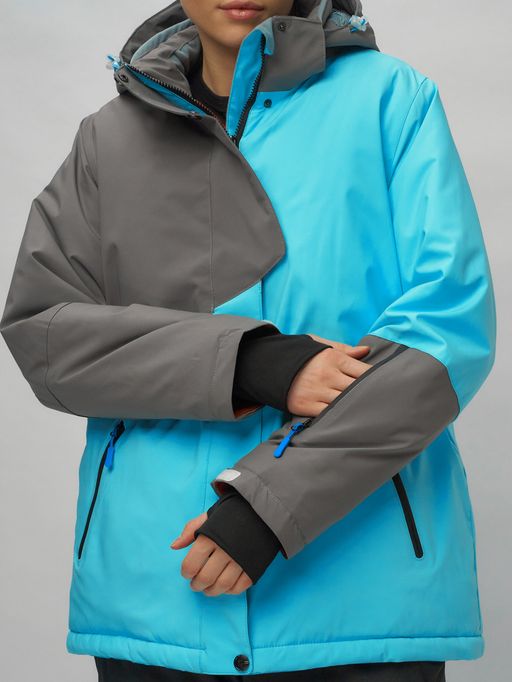 Горнолыжный костюм женский большого размера голубого цвета 02278Gl - Chunmai фото 12
