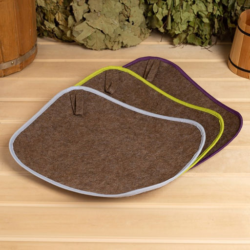 Коврик для бани темный с цветной окантовкой МИКС - Добропаровъ фото 2