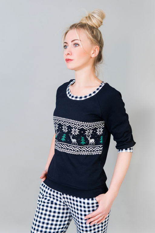 Женский домашний костюм с брюками 21