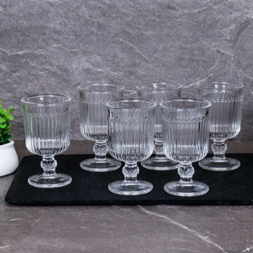 Рюмка 6 штук 80 мл на ножке прямая / F207-1A /уп 24/ - Галеонтрейд фото 3