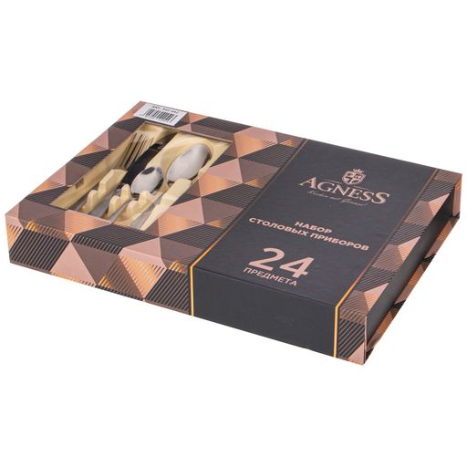 НАБОР СТОЛОВЫХ ПРИБОРОВ AGNESS НА 6 ПЕРСОН 24 ПР.  фото 2