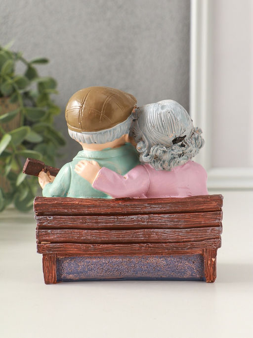Фигурка полистоун «Дедуля играет на гитаре для бабули», 12×9×12 см